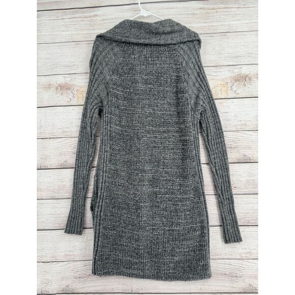 prAna Yunna Moto Zip Duster‎ Cardigan Sweater Women's Medium Gray - Picture 2 of 13